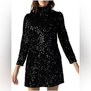 Sanctuary Sparkling Black Mini Dress